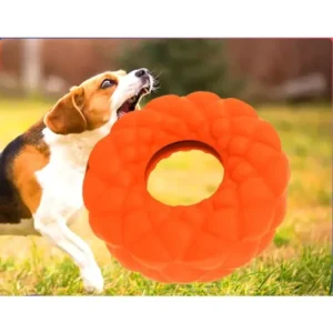 Pet Dog Chewing Toy Foraging Plate Rubber Ring