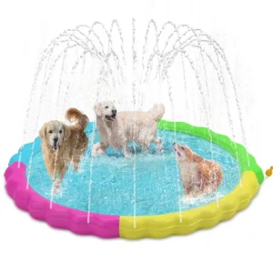 Non-Slip Splash Pad for Pets Summer Outdoor Water Toys,
