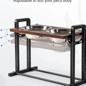 Raised Dog Bowl Height Adjustable Sturdy