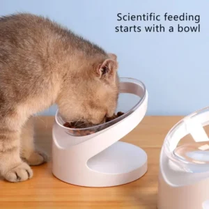 Pet Bowl High Foot Raised Feeders Neck Protector Food Dispenser Water Drinking