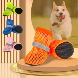 4pc, Dog Shoes Non-slip Breathable Wear