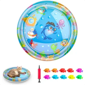 Pet Cooling Water Mat Two Layers Thickened Non-Slip Playmat Floating Fish