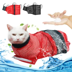 Cat Bathing Grooming Shower Bag Adjustable Cat Restraint Bag