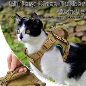Tactical Cat Harness Leash Adjustable, Small Dogs Harnesses 9Pcs