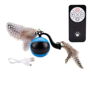 Cat Interactive Ball with Feather Tails And Sound