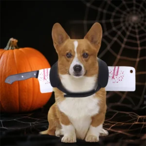 Funny Cleaver Knife Costume for Small Dogs and Cats Halloween Accessories